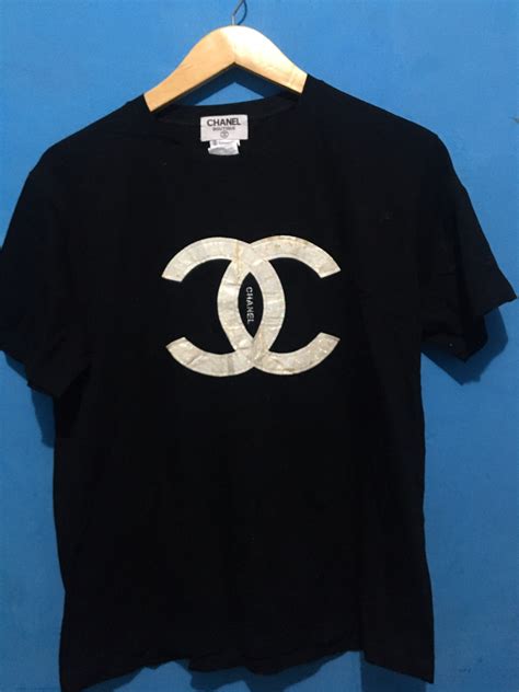 chanel logo t shirt for sale|vintage Chanel t shirt.